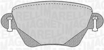 MAGNETI MARELLI 363916060265 -  Комплект тормозных колодок, дисковый тормоз